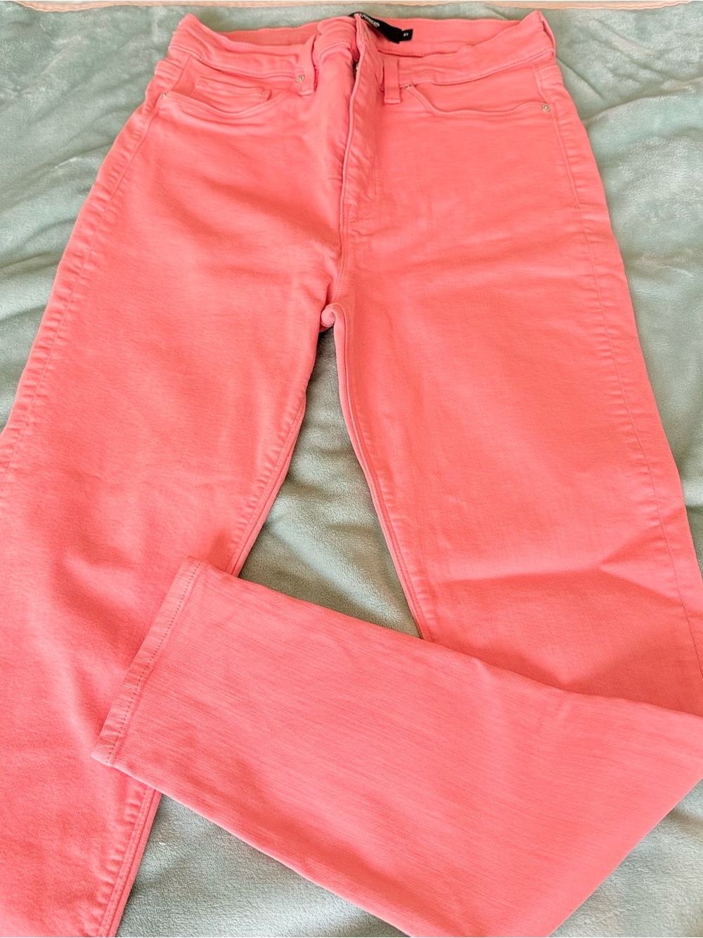 Hudson Jeans Coral Pink Slim Straight Jeans